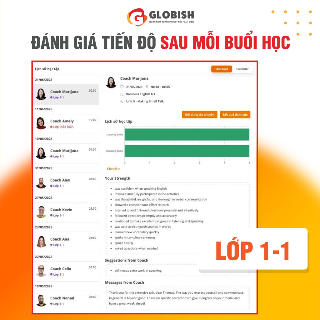 Globish nền tảng học tiếng Anh thương mại/tổng quan online dành cho người đi làm